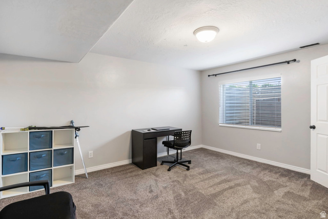 13176 Day Court Draper, UT 84020 - Photo 30 of 45 Carpeted office space featuring baseboards and a textured ceiling