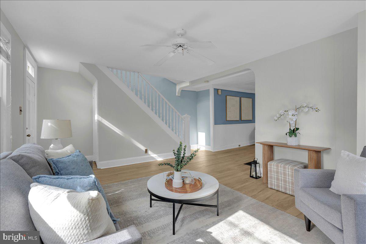 111 Ellis Street Haddonfield, NJ 08033 - Photo 10 of 20 a living room with furniture and a wooden floor