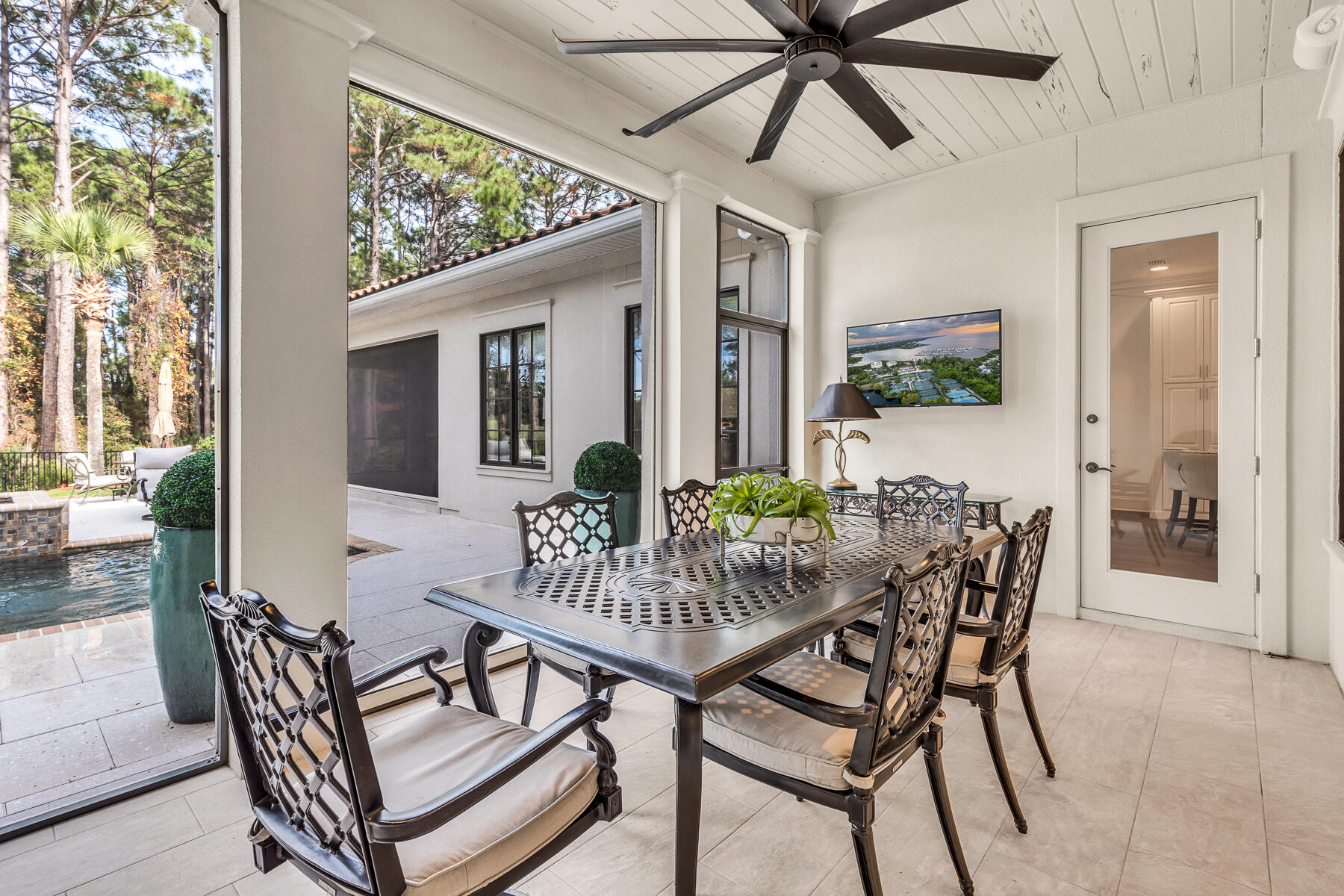 3435 Burnt Pine Lane Miramar Beach, FL 32550 - Photo 31 of 63 a view of a dining room with furniture and front door