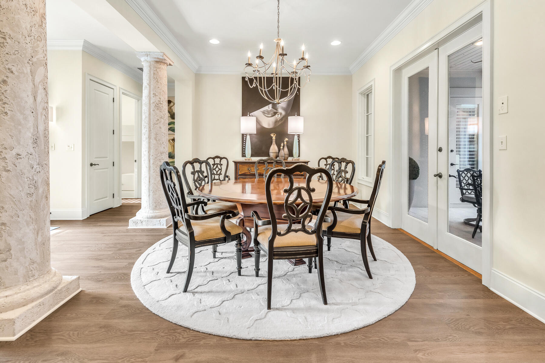 3435 Burnt Pine Lane Miramar Beach, FL 32550 - Photo 9 of 63 a view of a dining room with furniture window and wooden floor