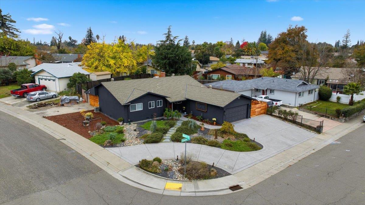 a view of a house with a street