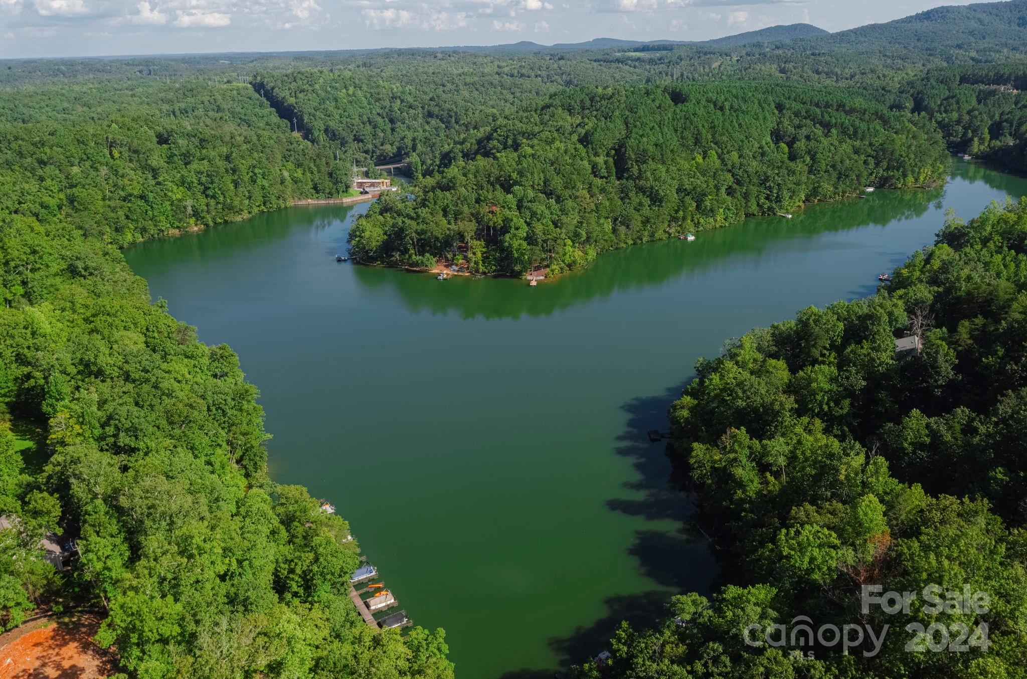 Lot 28 Mountain Pkwy Mill Spring, Unit 28 Mill Spring, NC 28756 - Photo 16 of 18 an aerial view of a house with a yard and lake view
