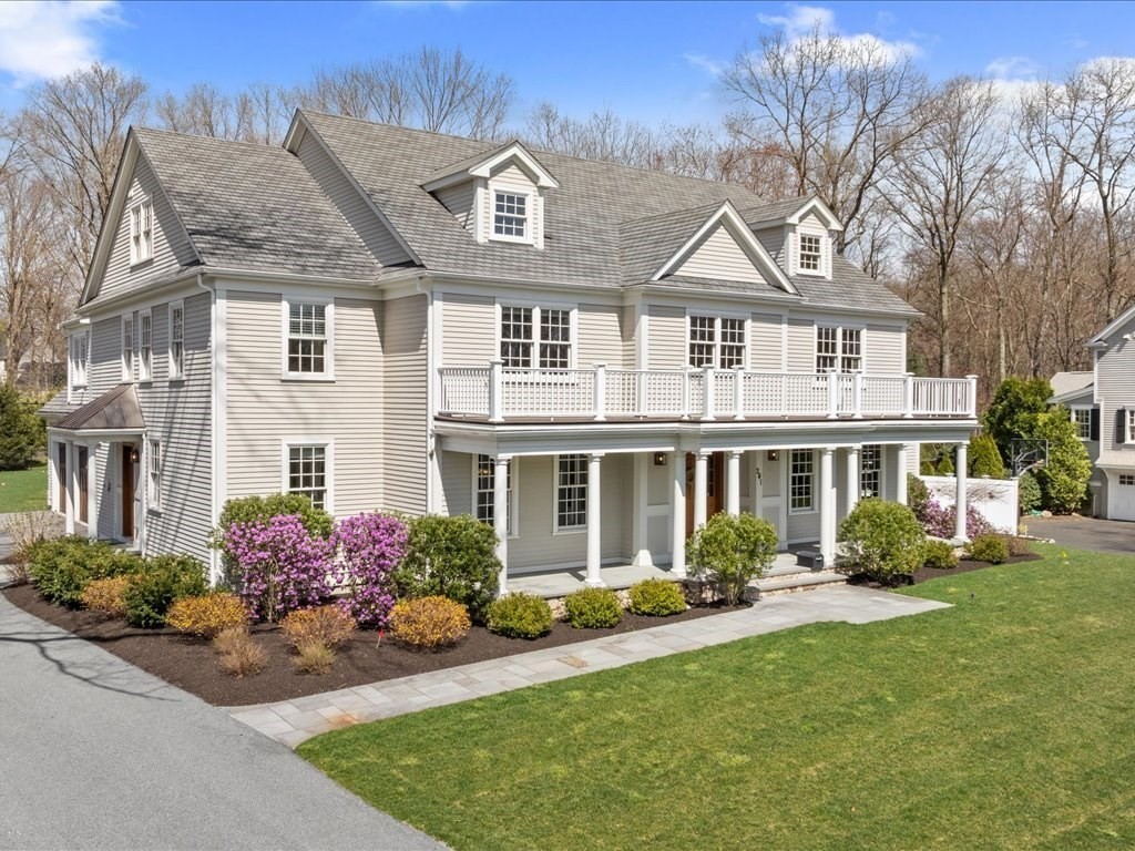241 Bristol Road Wellesley, MA 02481 - Photo 2 of 42 front view of a house with a yard
