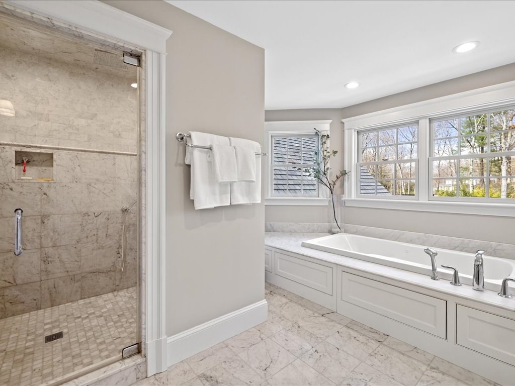 241 Bristol Road Wellesley, MA 02481 - Photo 29 of 42 a spacious bathroom with sink and shower