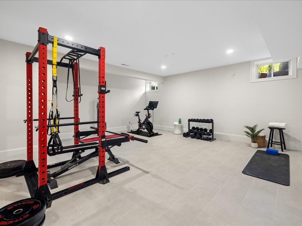 241 Bristol Road Wellesley, MA 02481 - Photo 37 of 42 a view of game room with gym equipment