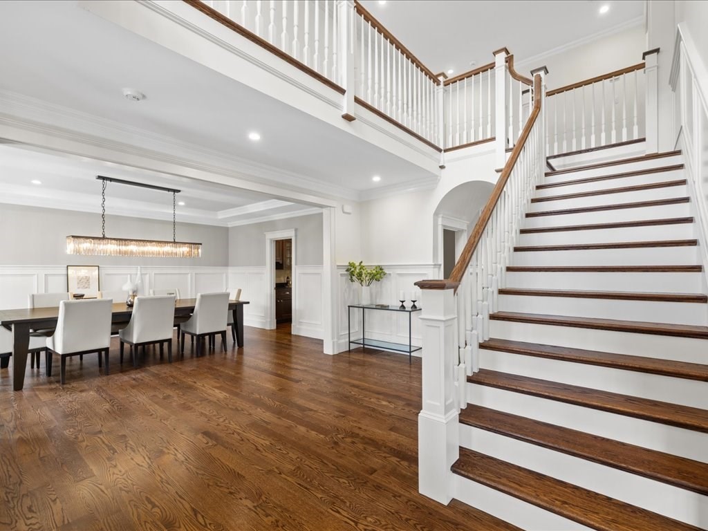 241 Bristol Road Wellesley, MA 02481 - Photo 6 of 42 a view of entryway and hall with dining room
