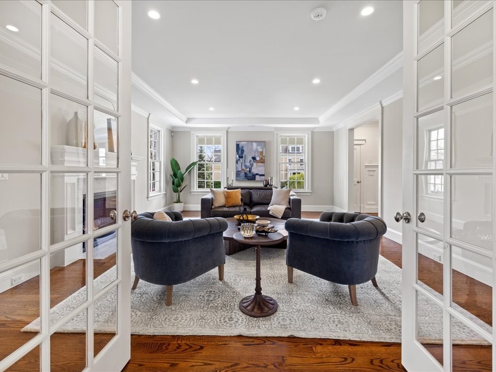 241 Bristol Road Wellesley, MA 02481 - Photo 8 of 42 a living room with furniture and a large window