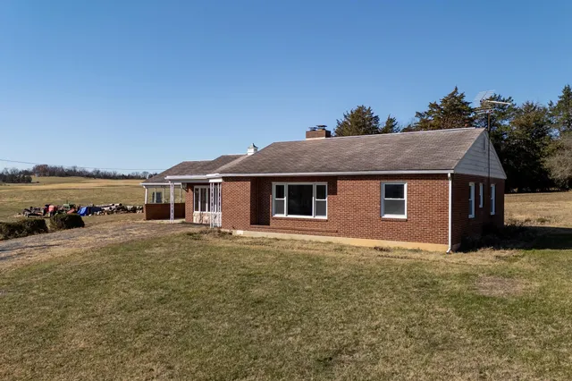 a view of an outdoor space and swimming pool