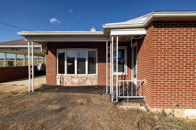 a front view of a house