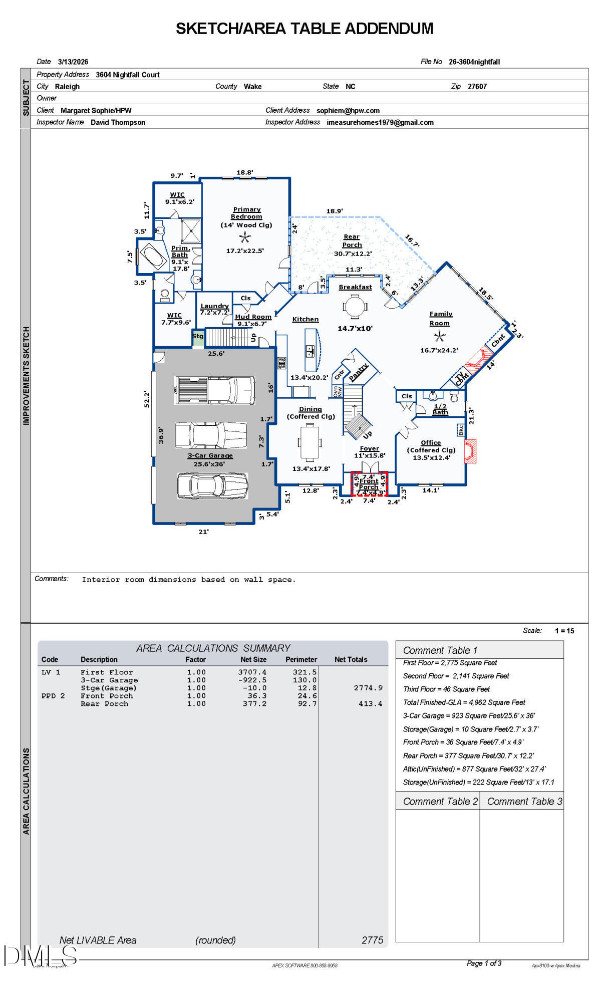 3604 Nightfall Court Raleigh, NC 27607 - Photo 77 of 79 Floorplans 3.18.2026 Nighfall_Page_1