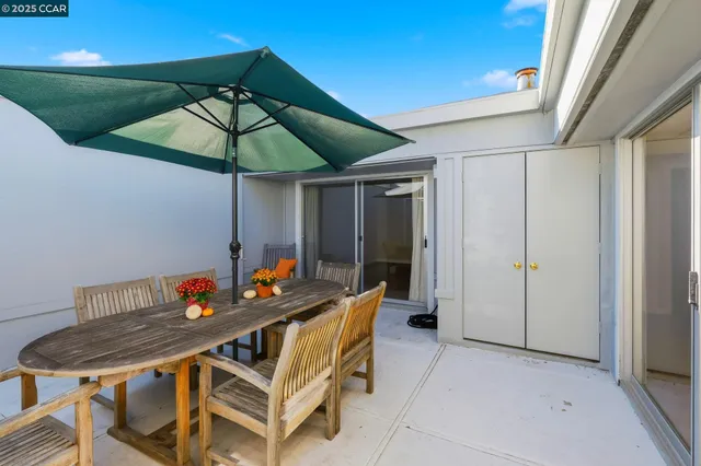 a outdoor space with furniture