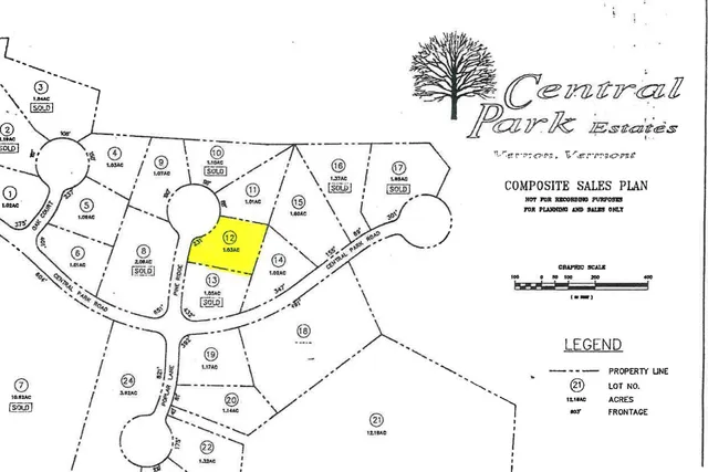 $62,000 | Lot 12 Central Park Estates, Vernon, VT 05354