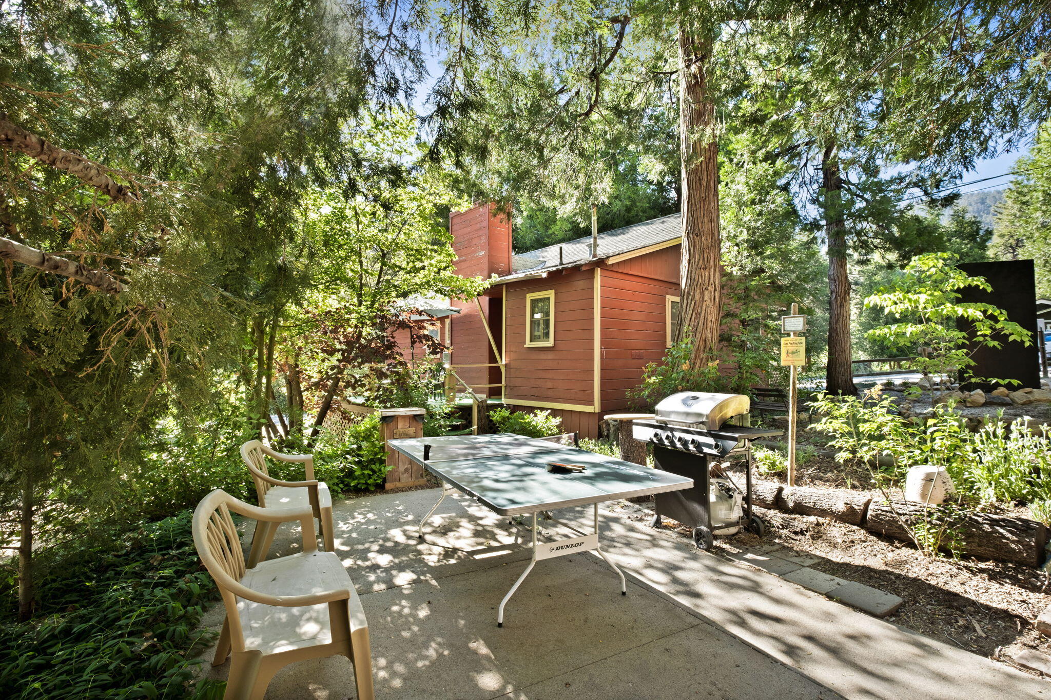 25210 Fern Valley Road Idyllwild, CA 92549 - Photo 98 of 127 a backyard of a house with table and chairs