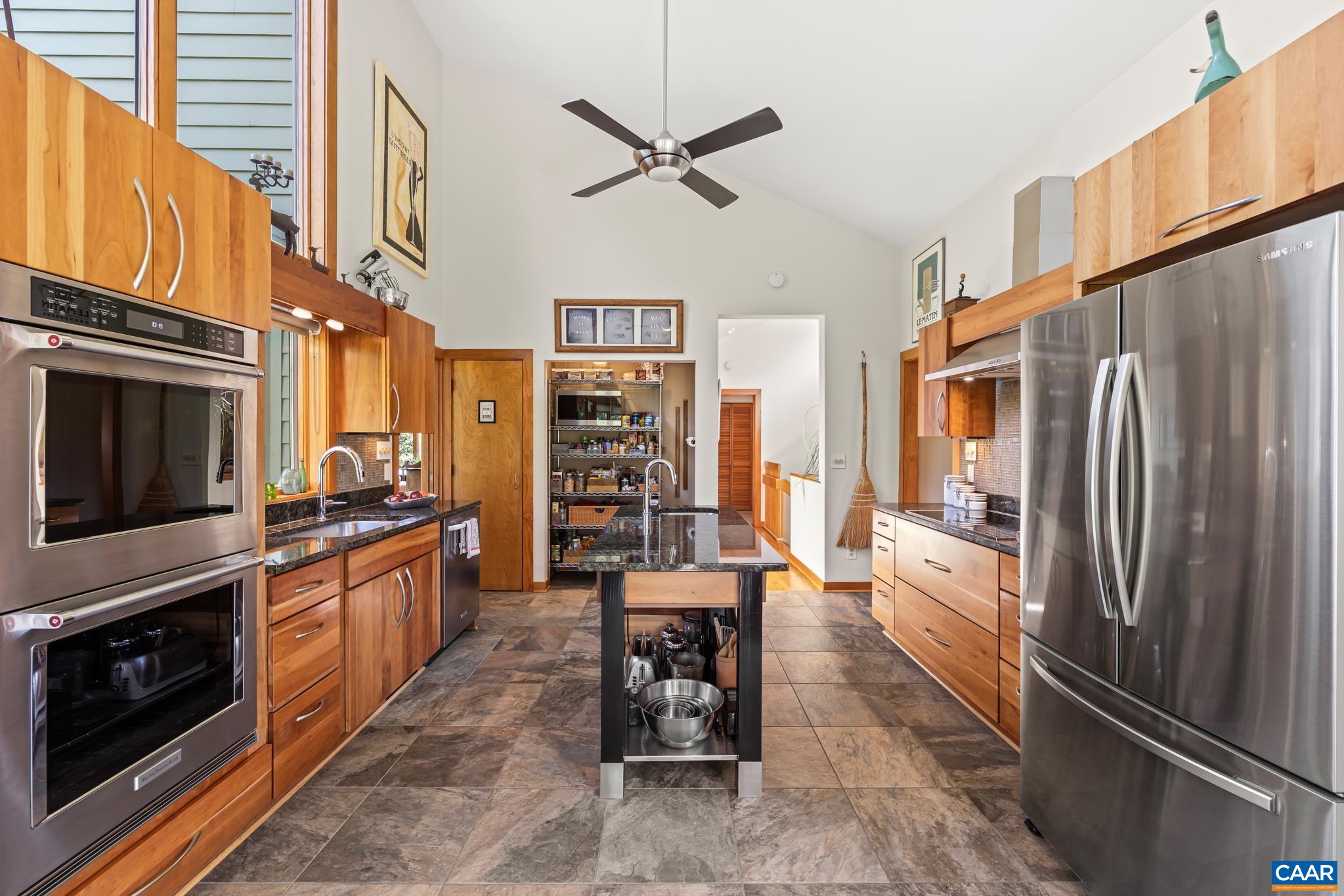 456 Roberts Mountain Road Faber, VA 22938 - Photo 22 of 59 a kitchen with stainless steel appliances granite countertop a refrigerator oven stove a sink and dishwasher