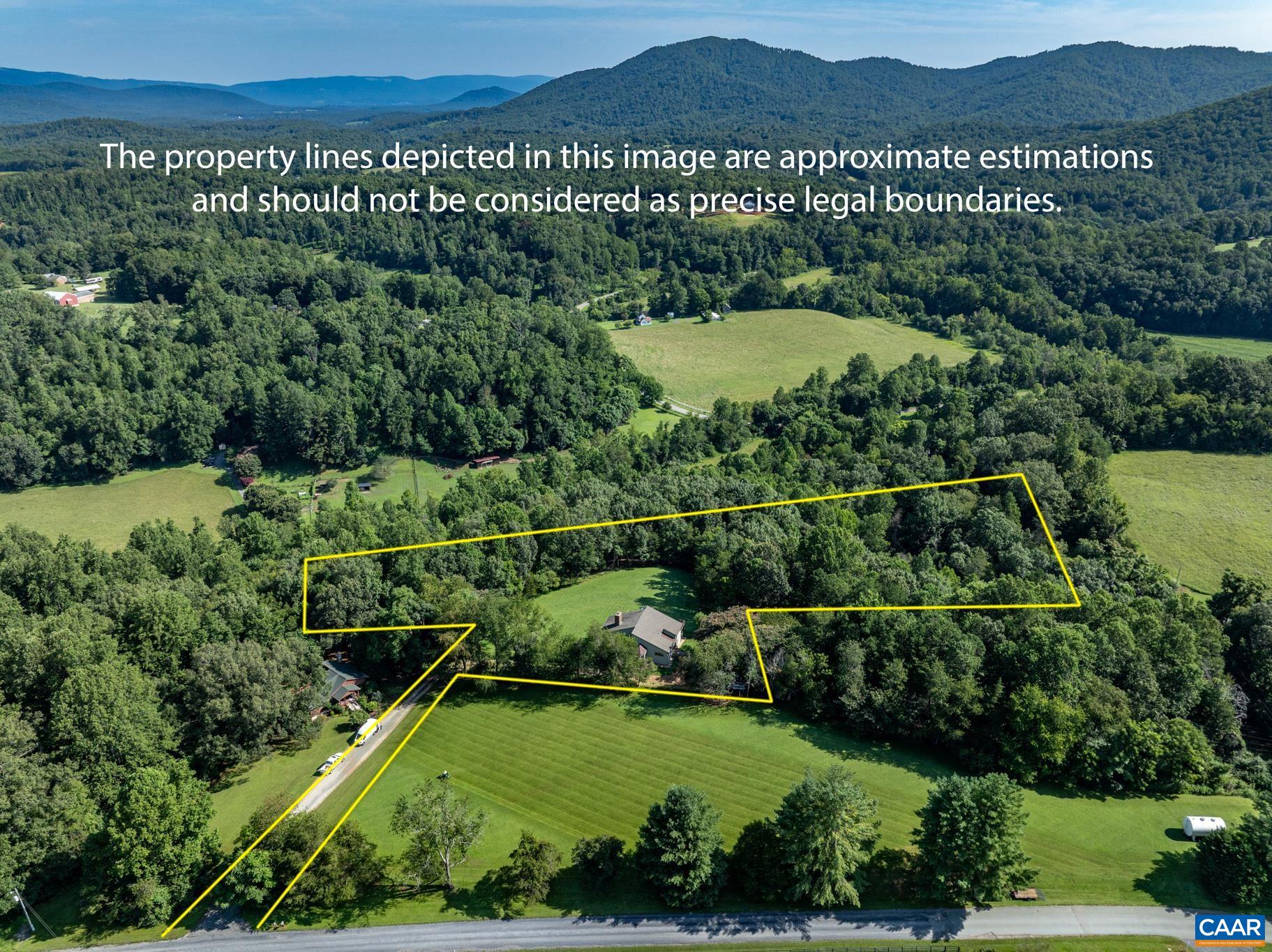 456 Roberts Mountain Road Faber, VA 22938 - Photo 51 of 59 an aerial view of a house with a garden