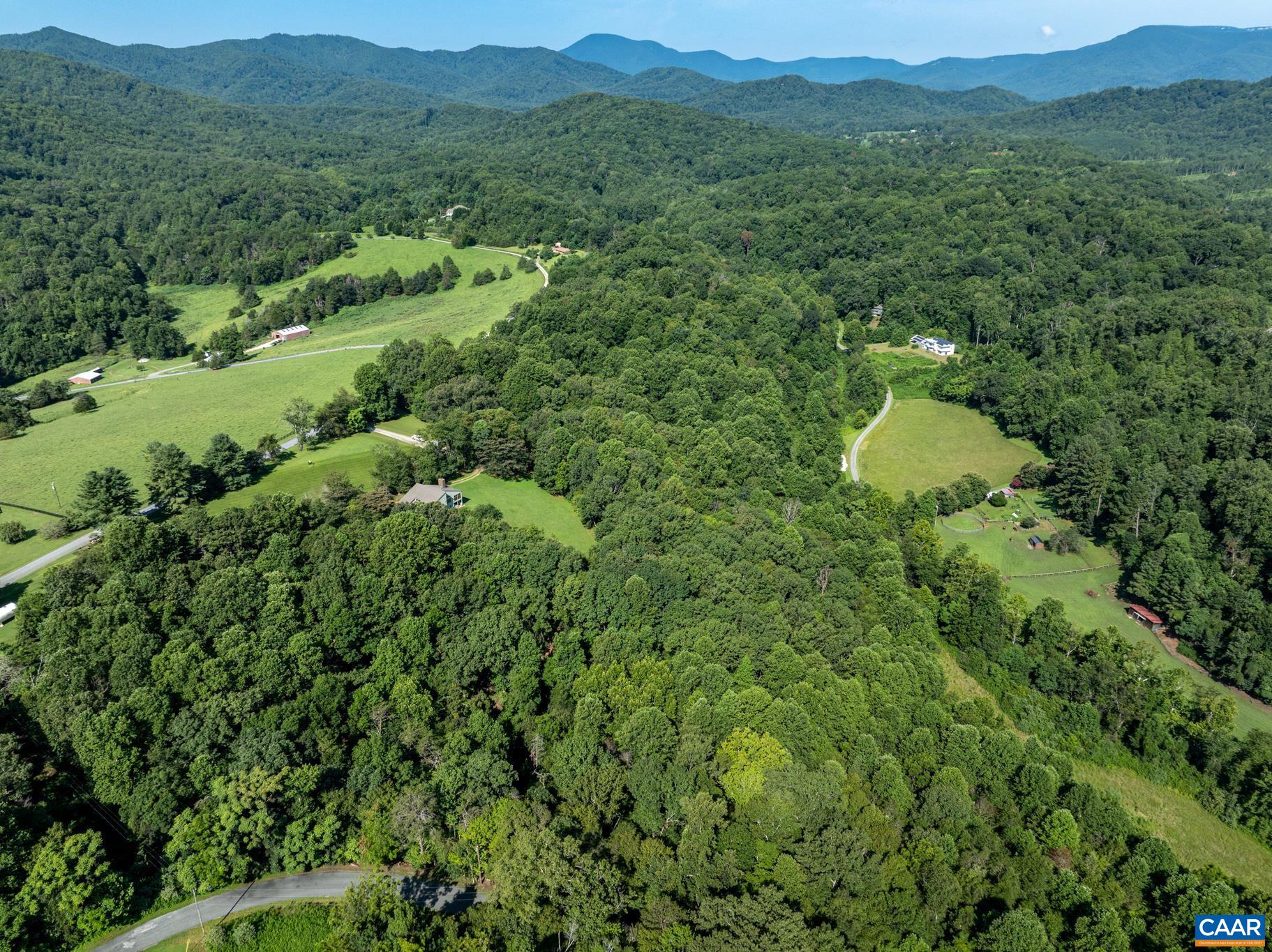 456 Roberts Mountain Road Faber, VA 22938 - Photo 52 of 59 a view of a lush green hillside and houses