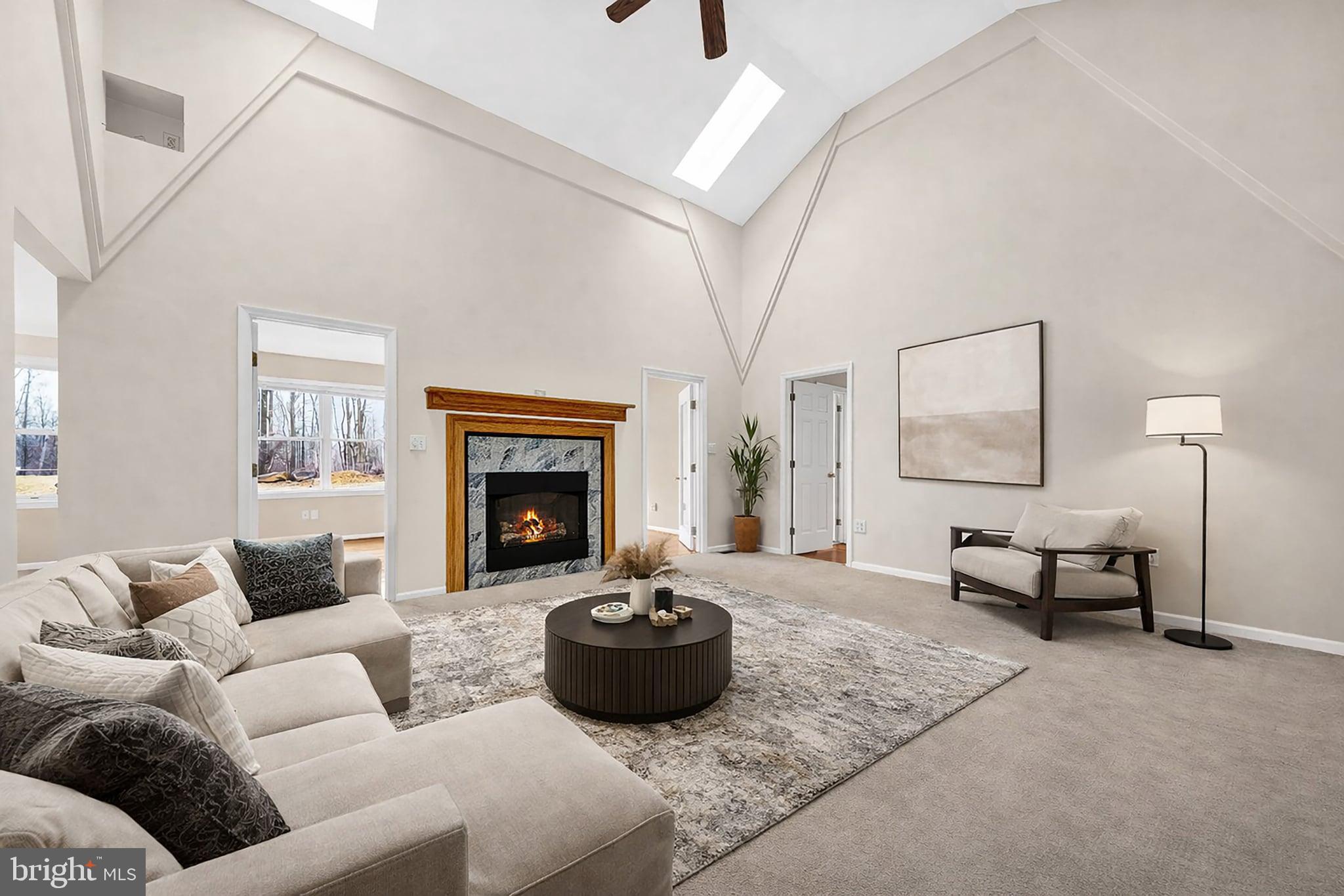 1347 East Thatcher Road Quakertown, PA 18951 - Photo 1 of 47 Spacious living room with cozy fireplace.