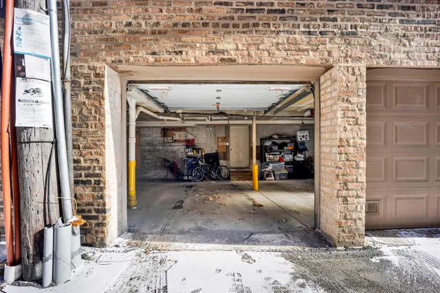 a view of a garage