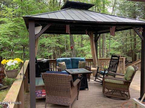 1280 Brookfield Road Lake Ariel, PA 18436 - Photo 42 of 74 a view of roof deck with furniture and barbeque grill