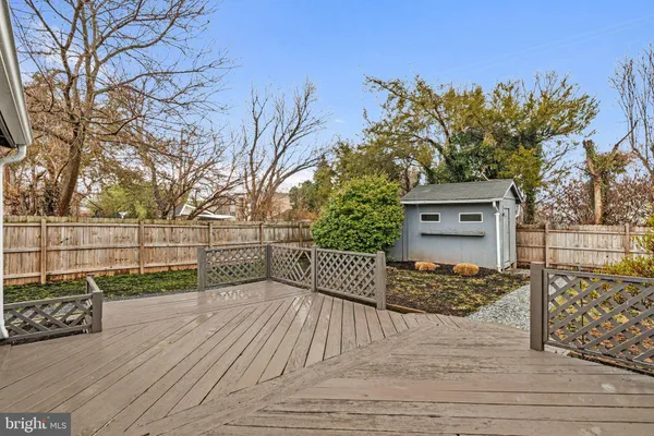 a view of a terrace with a bench