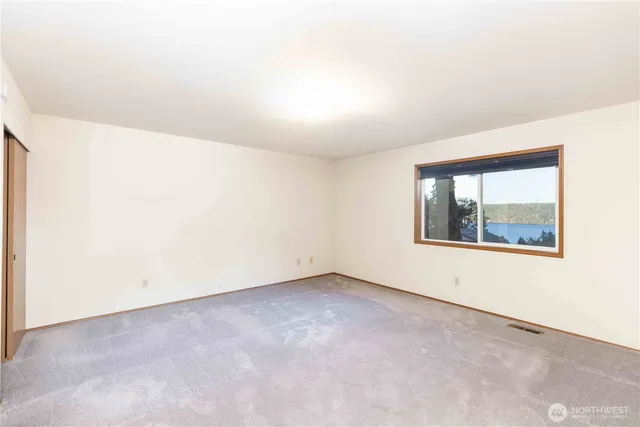 an empty room with a window