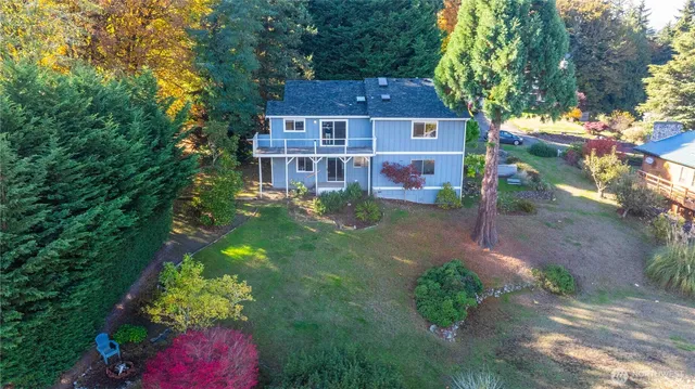 a aerial view of a house