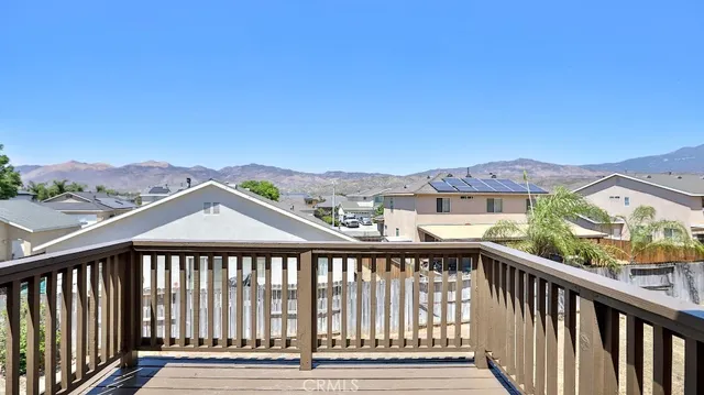 a view of a city from a balcony