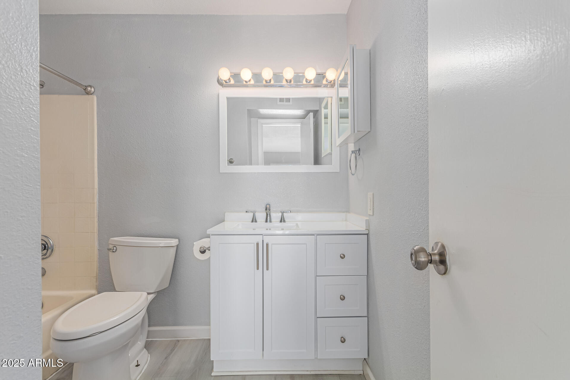 4730 West Northern Avenue, Unit 1087 Glendale, AZ 85301 - Photo 19 of 34 a bathroom with a toilet a sink and mirror