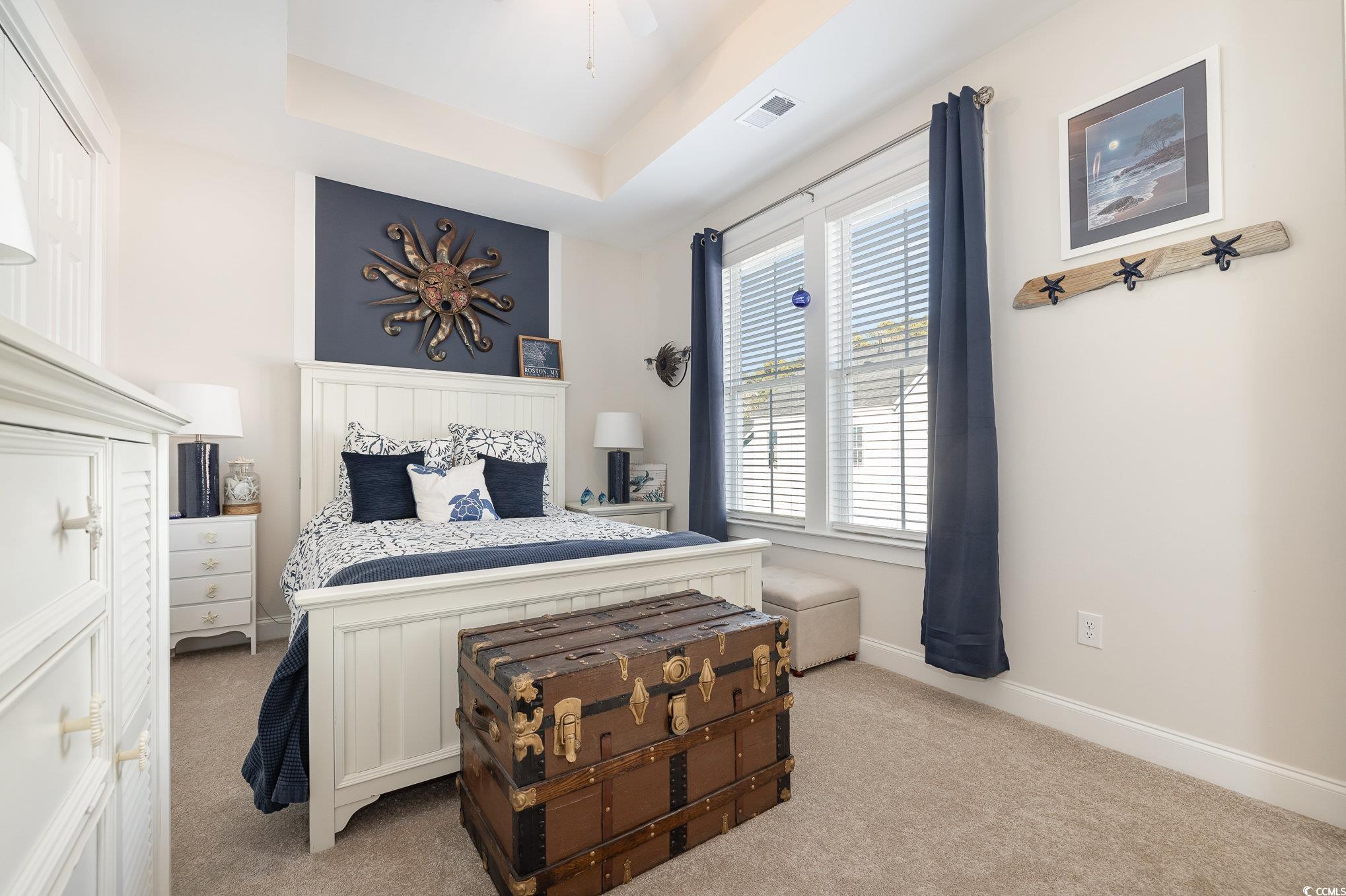 839 Rosa Circle Myrtle Beach, SC 29577 - Photo 31 of 40 Carpeted bedroom featuring a raised ceiling and ce