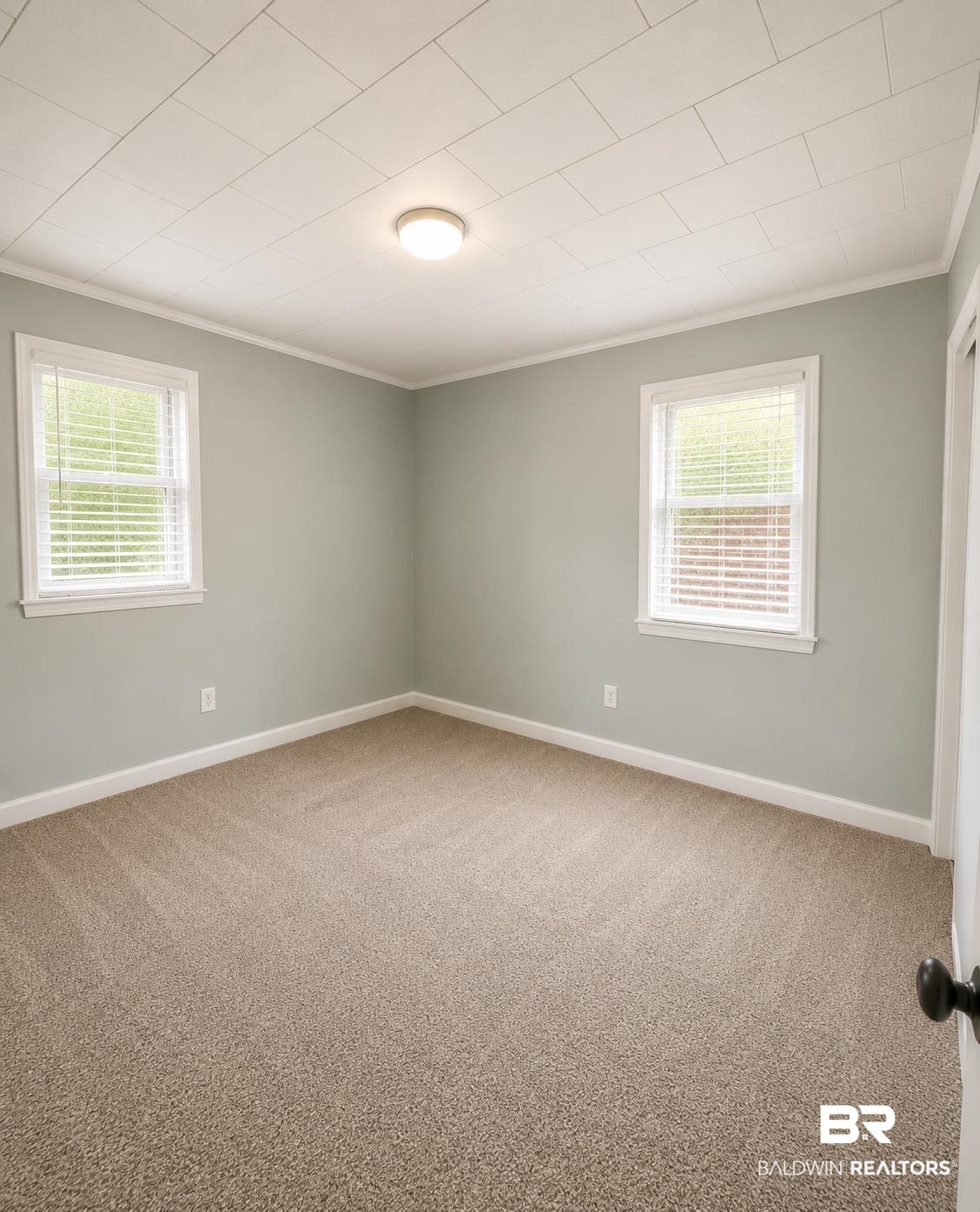 226 Elizabeth Street Evergreen, AL 36401 - Photo 19 of 35 Spacious room featuring neutral carpeting, light gray wall paint, and white trim