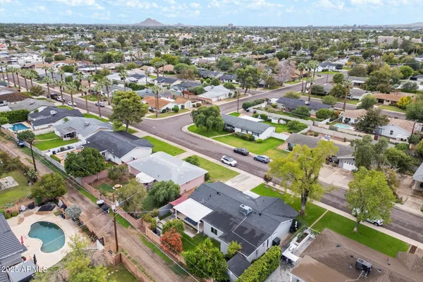 an aerial view of a city