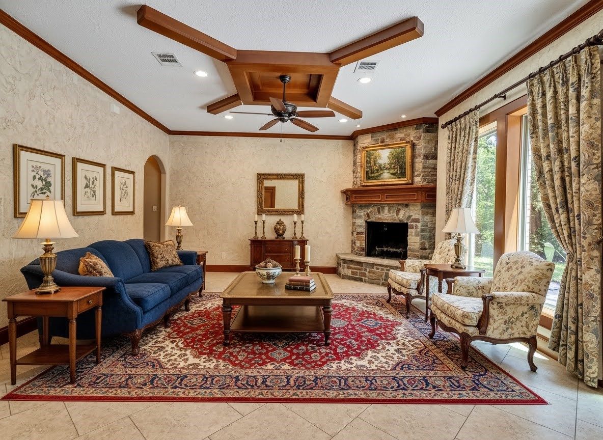 28503 Champions Ridge Road Magnolia, TX 77354 - Photo 11 of 47 The generously sized living area is bathed in natural light, offering a bright and airy space ideal for both everyday living and entertaining.(Virtually Staged).