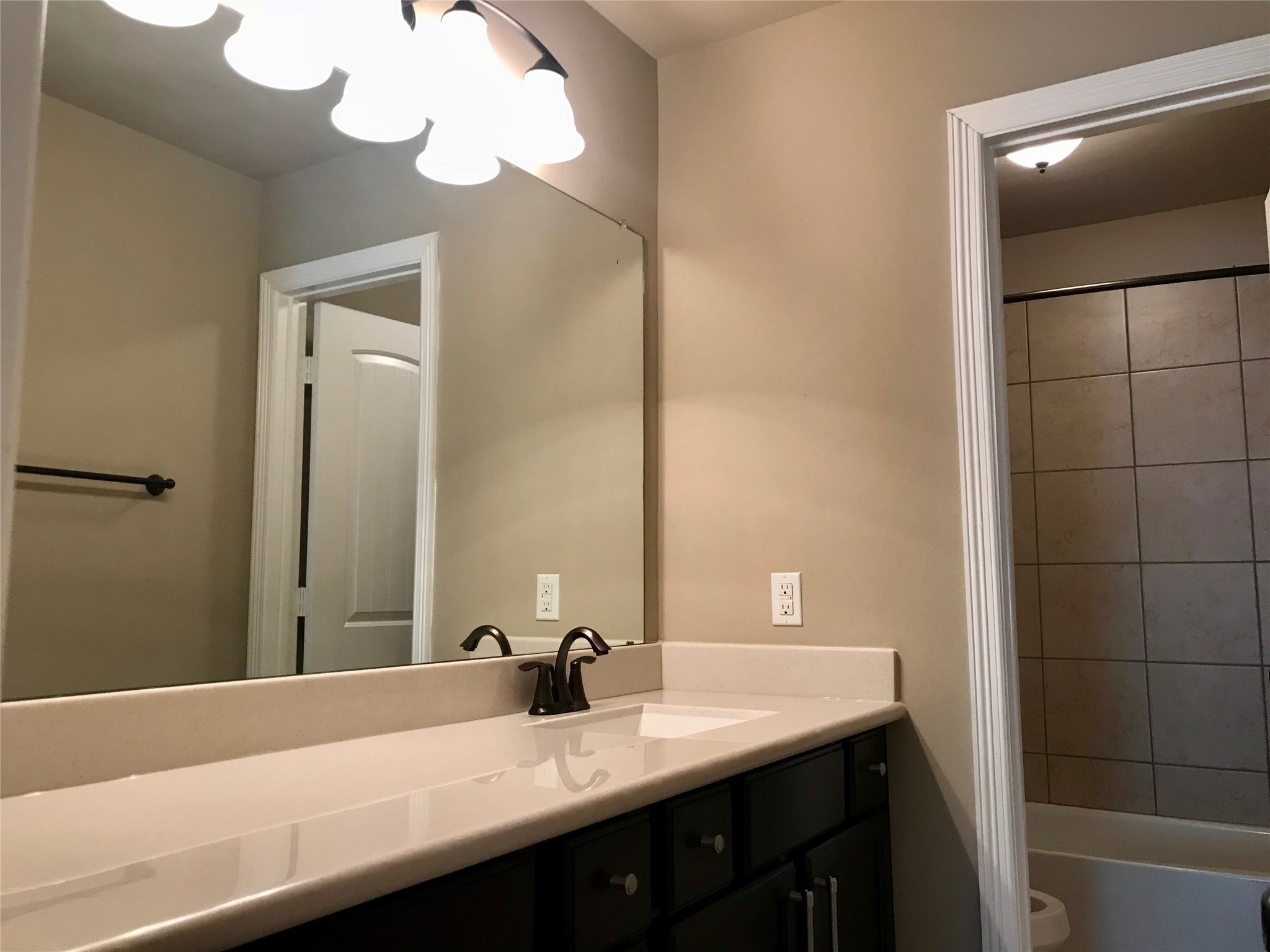 722 Audra Lane Spring, TX 77386 - Photo 19 of 27 a bathroom with a sink and a mirror