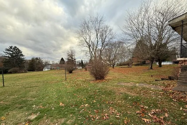 a view of open space with green space