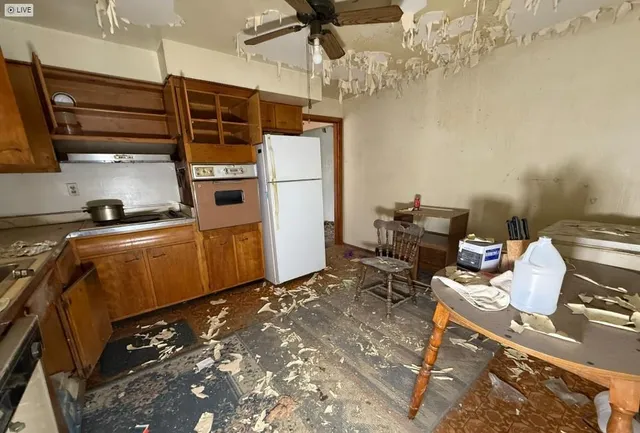 a storage room with washer and dryer