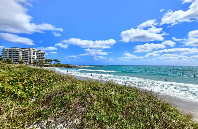 a view of an ocean and beach