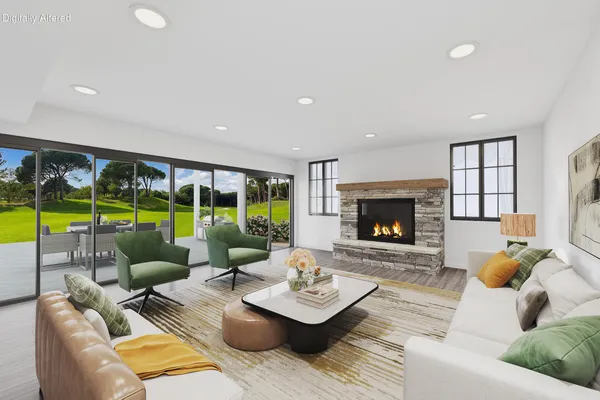 a view of an ocean and beach