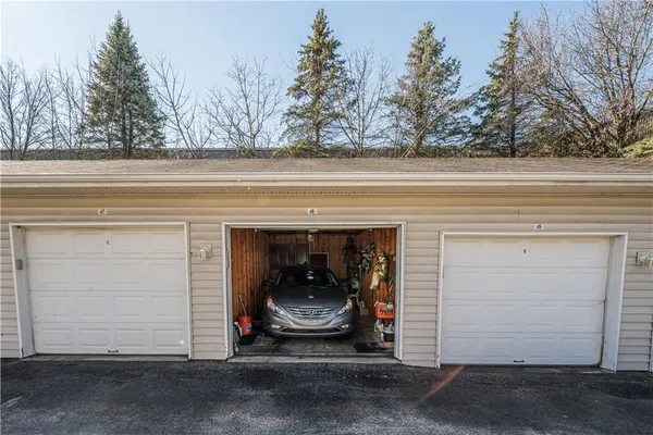 a view of a car garage