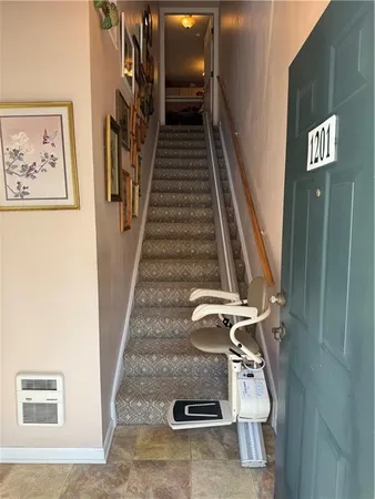 a view of stairs