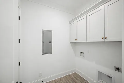 a view of a car park in front of a building