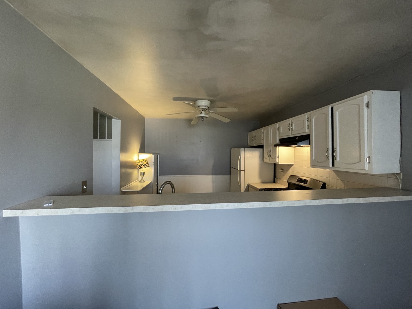 2061 Windward Lane Hanover Park, IL 60133 - Photo 4 of 15 a view of a kitchen with a sink and a fireplace
