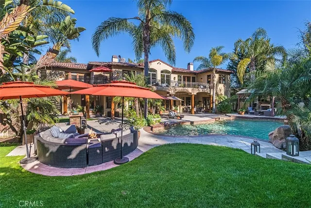 a outdoor living space with furniture and garden