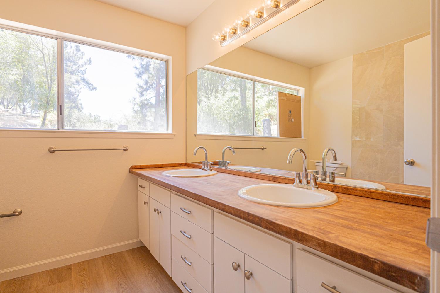 31612 Duke Road North Fork, CA 93643 - Photo 28 of 44 a bathroom with a granite countertop sink mirror and