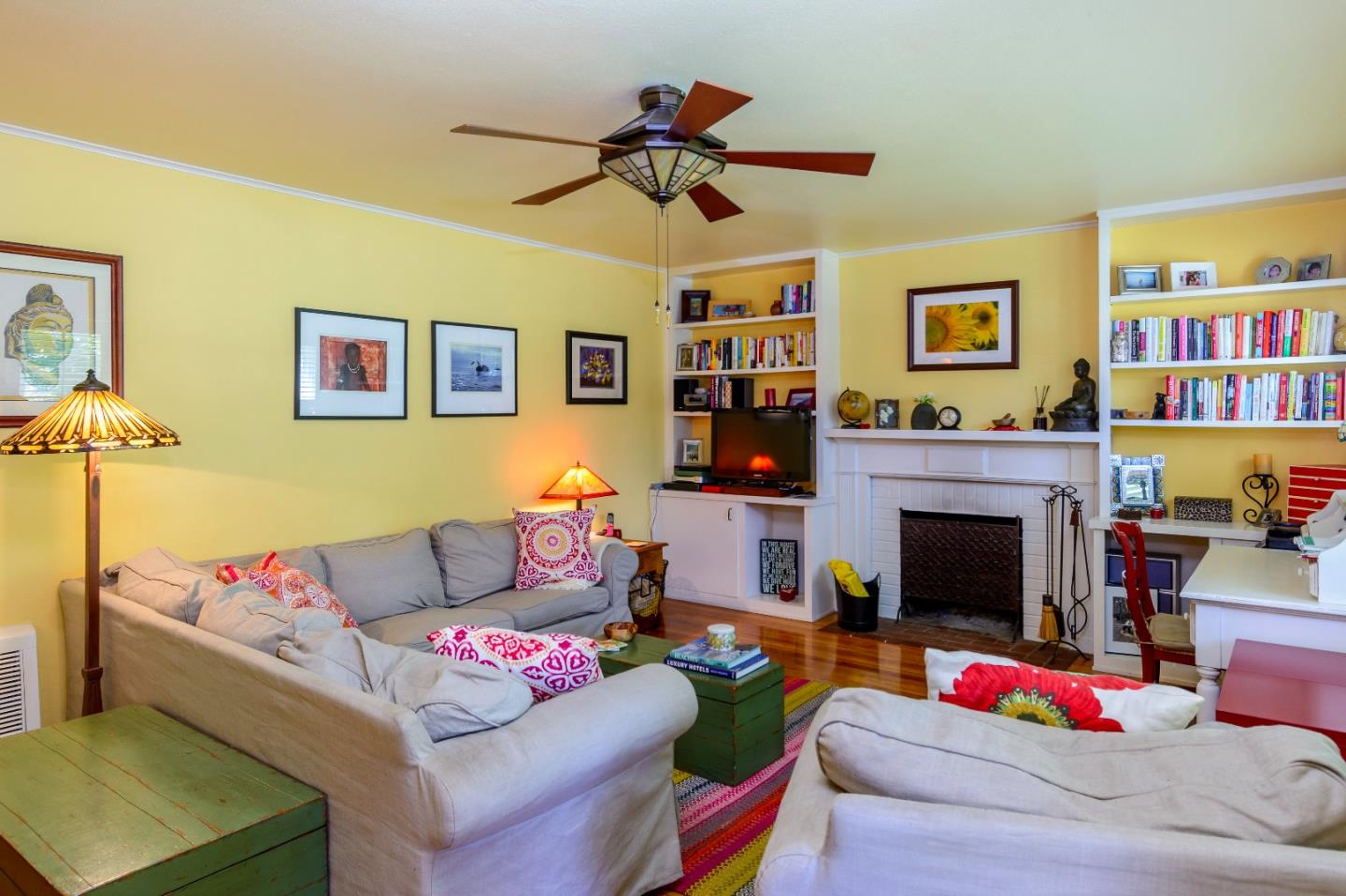 1059 Ringwood Avenue Menlo Park, CA 94025 - Photo 3 of 13 a living room with furniture and a fireplace