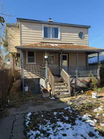 a front view of a house with entryway