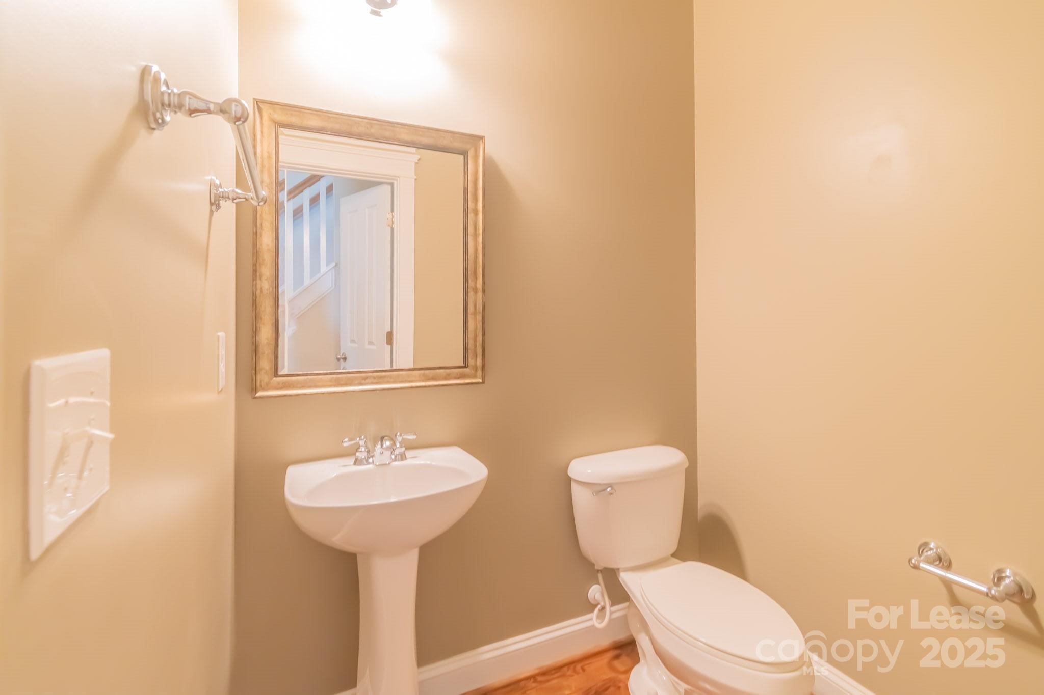 742 Revival Row Fort Mill, SC 29708 - Photo 30 of 32 a bathroom with a toilet a sink and mirror