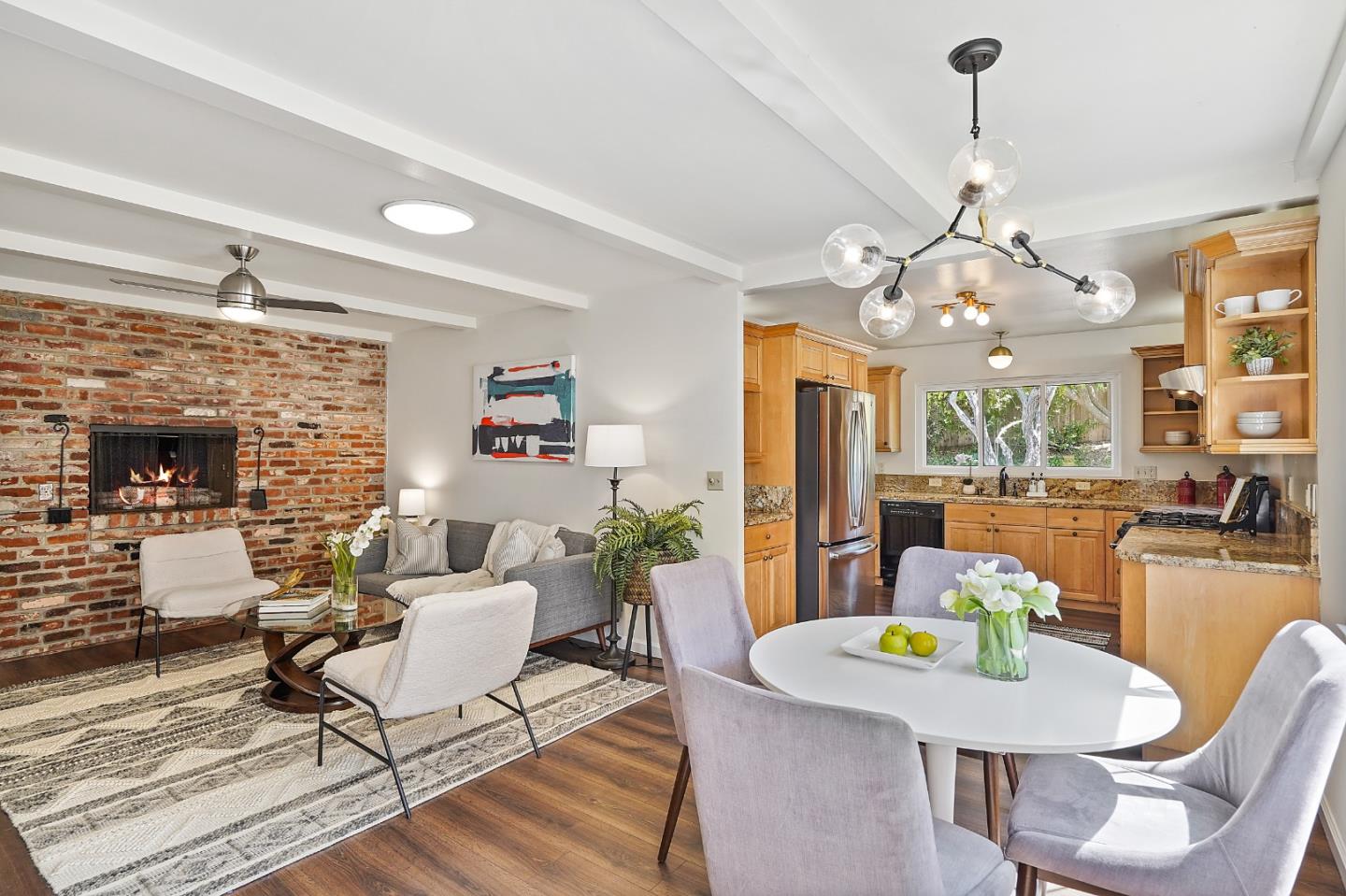 2805 Rivera Drive Burlingame, CA 94010 - Photo 12 of 28 a view of a dining room with furniture window and wooden floor
