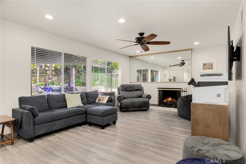 358 Lotus Place Brea, CA 92821 - Photo 6 of 31 a living room with furniture and a fireplace