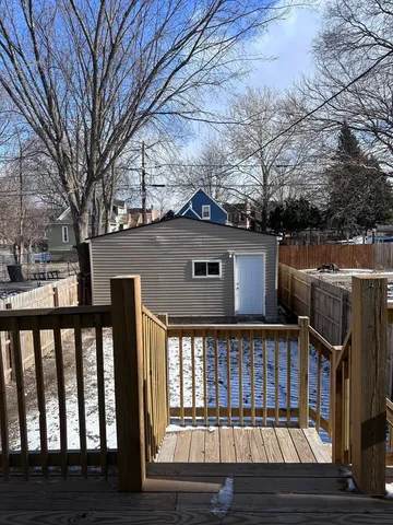 a view of a house with a deck