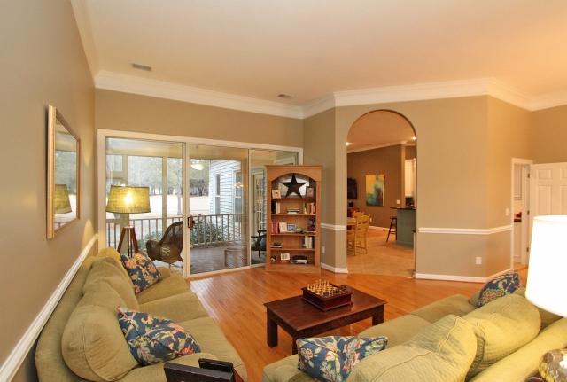 3072 Linksland Road Mount Pleasant, SC 29466 - Photo 21 of 31 Living Room with Screened Porch Access